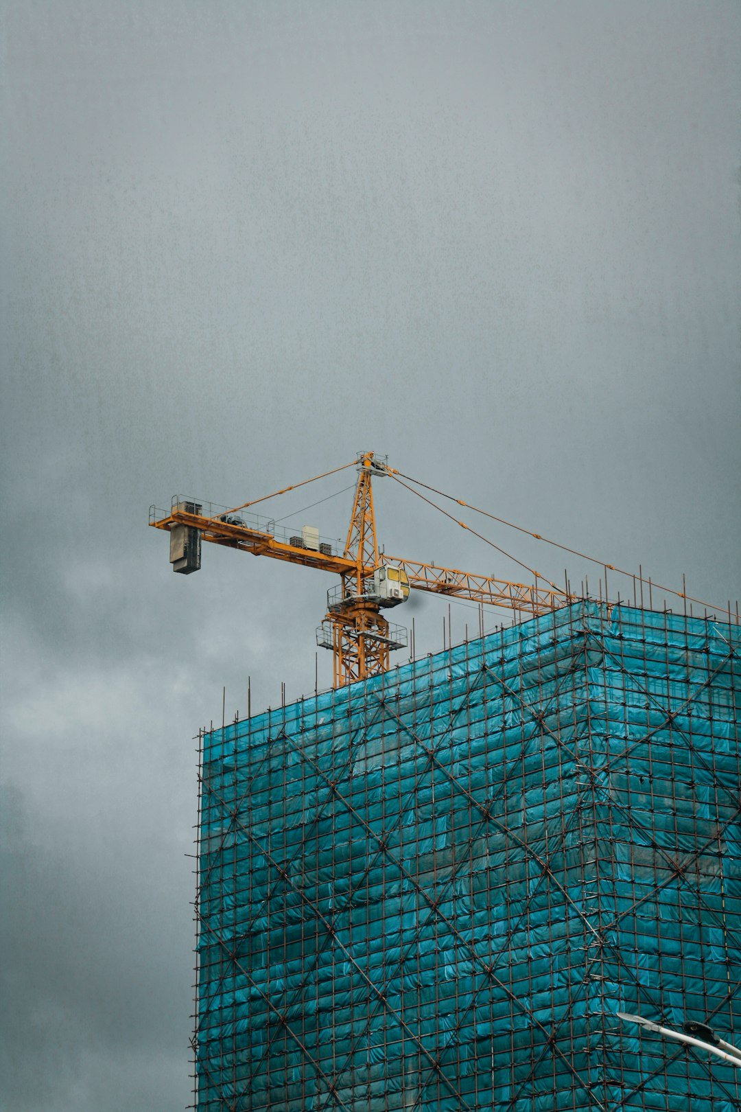 a crane on top of a building