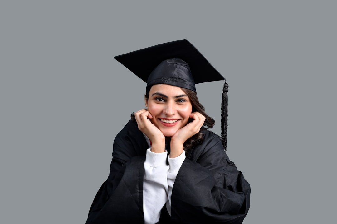 a person wearing a graduation cap and gown