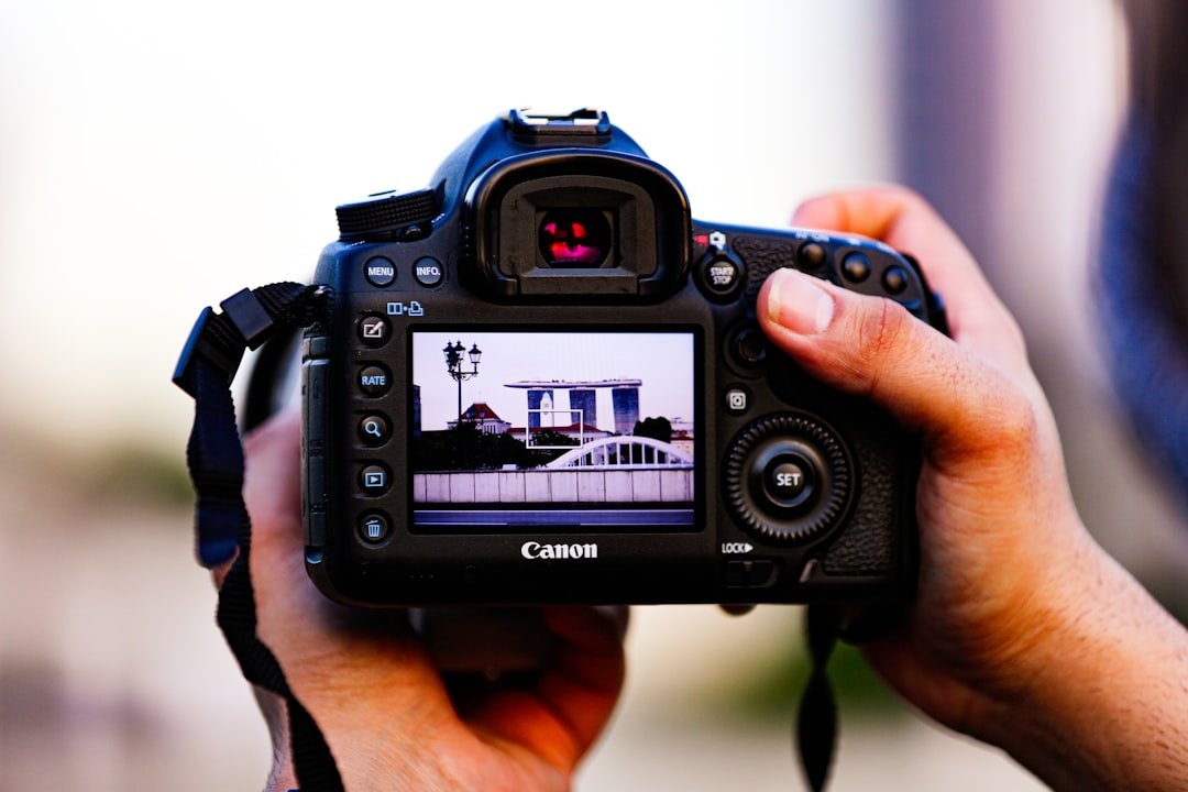 person holding black dslr camera
