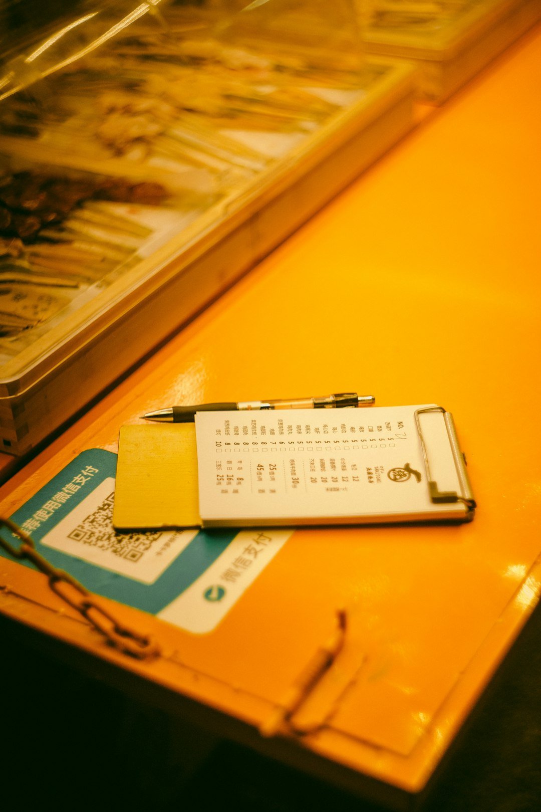 a close up of a keyboard on a table