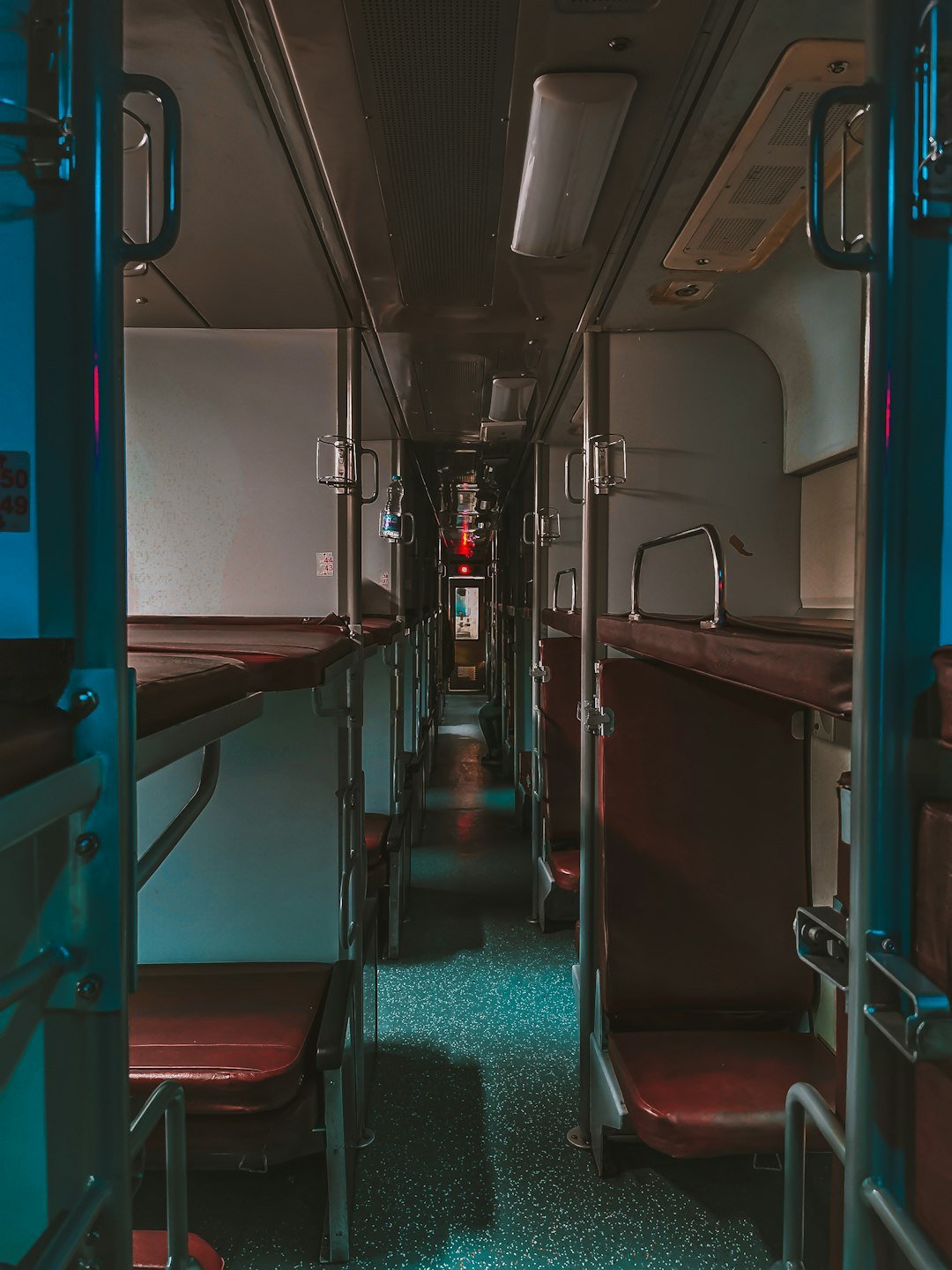 the inside of a train