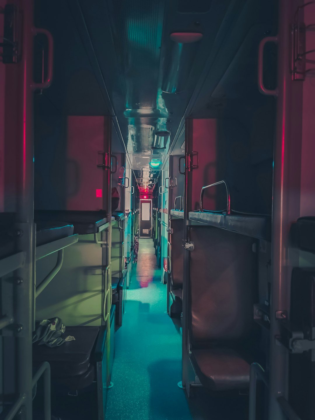 a train with red lights
