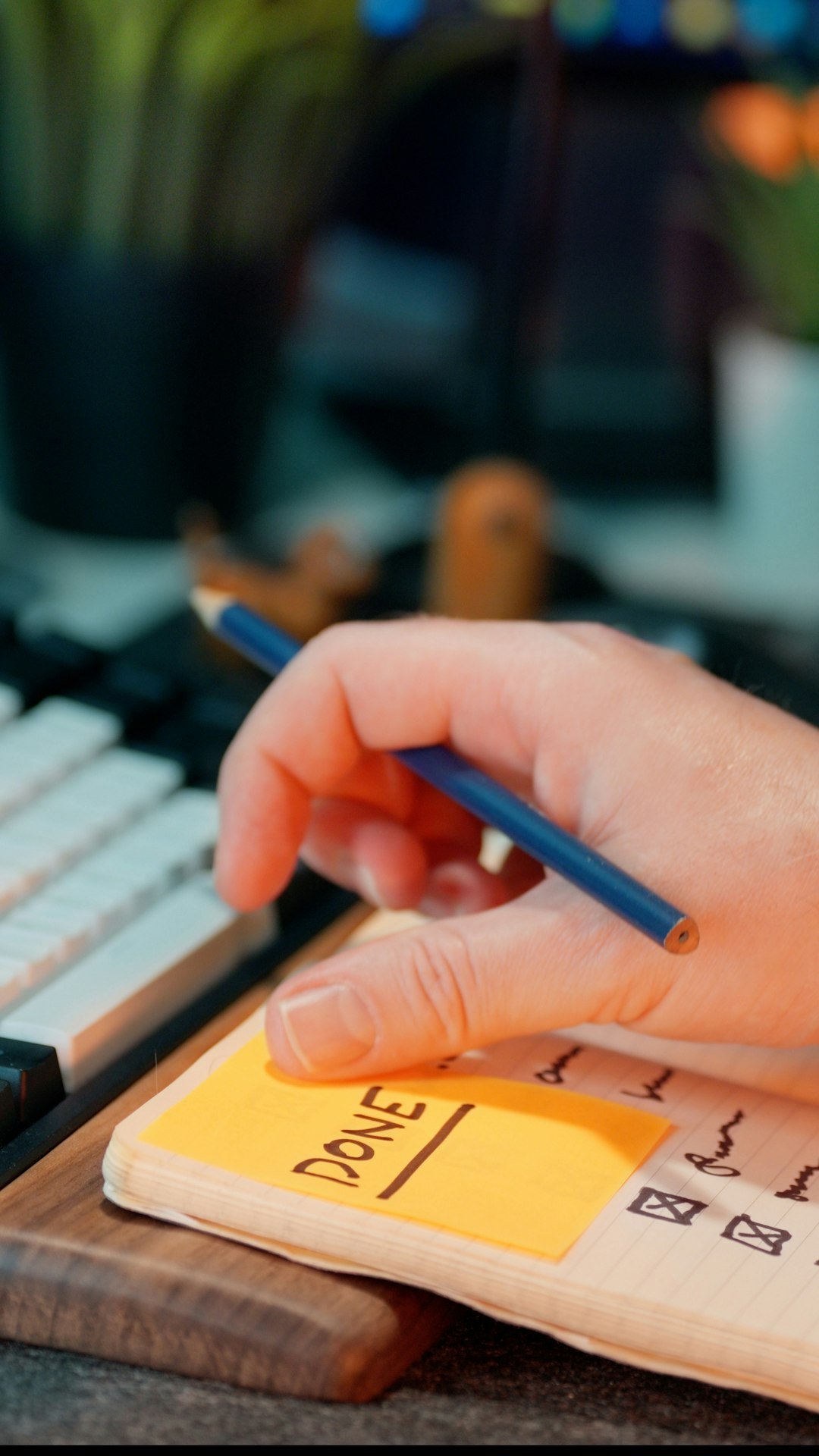 A hand writing 