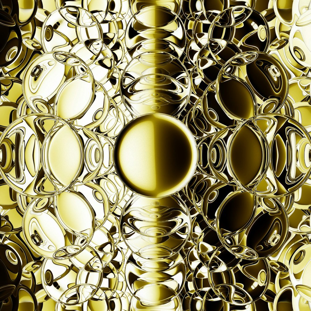 a gold and black design